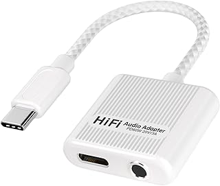 タイプ C ヘッドセットコンバータ USB C から 3.5mm ヘッドフォン、高度な 32 ビット/384kHz デコード付きモバイルデバイス用急速充電ヘッドフォン充電コンバータ