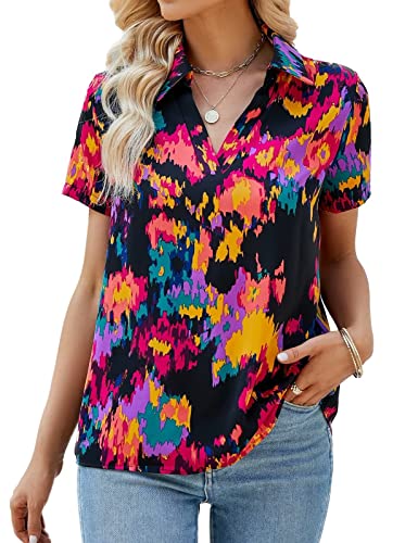 Blusas de gasa con botones para mujer estilo informal y fresco