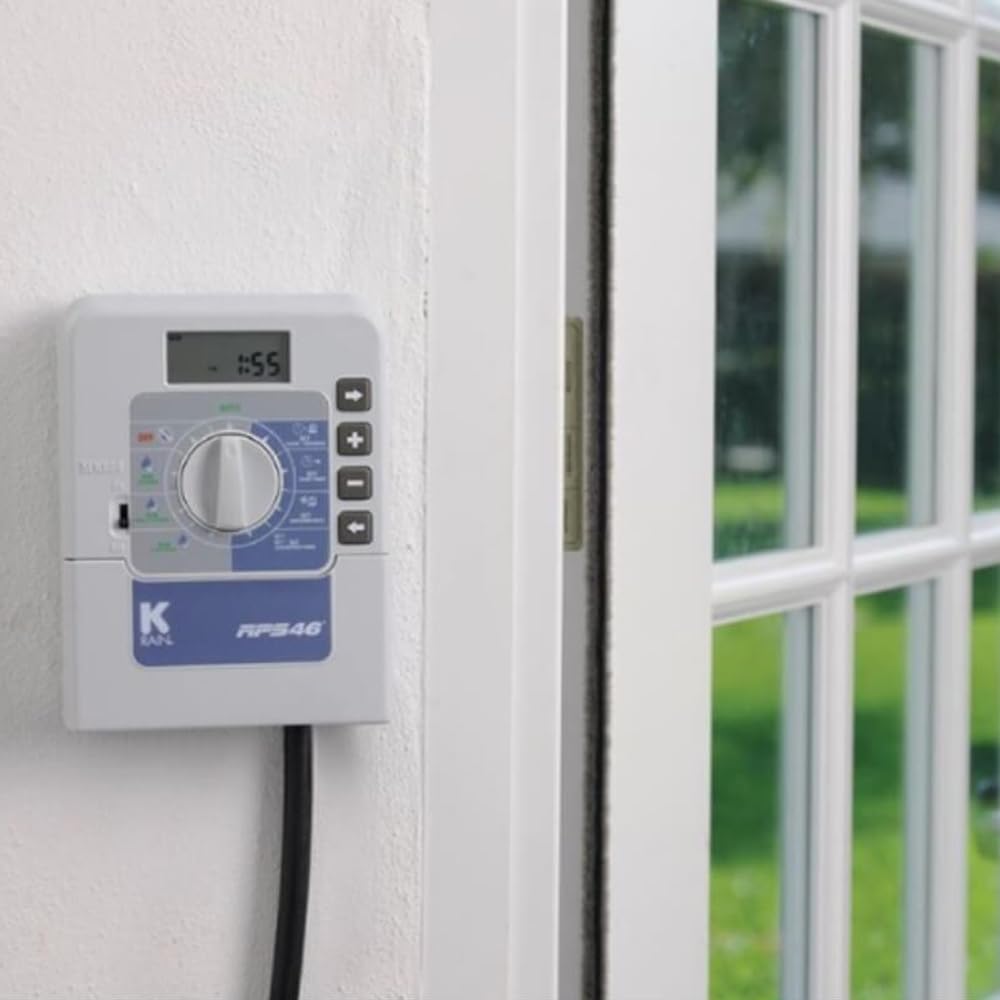 Suinga Programmatore Irrigazione RPS46 4 Zone Interno K-Rain | Irrigazione automatica per giardino | Timer per irrigazione elettrica
