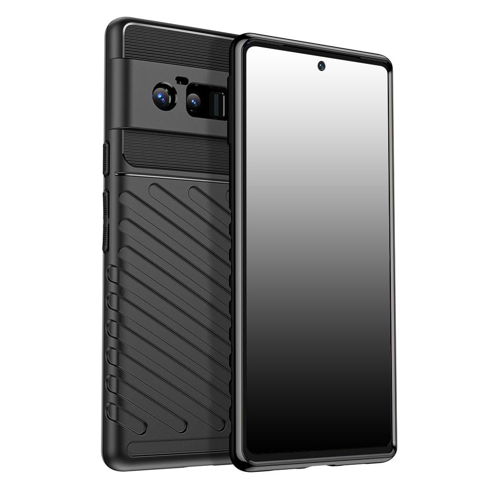 Casotec Shockproof Back Cover Case for Google Pixel 6 Pro 5G | 360 Degree Protection | Protective Design | Anti-Scratch Tough Slim TPU Case for Google Pixel 6 Pro 5G (Black) (B0CFJSBD35) Amazon Price History, Amazon Price Tracker