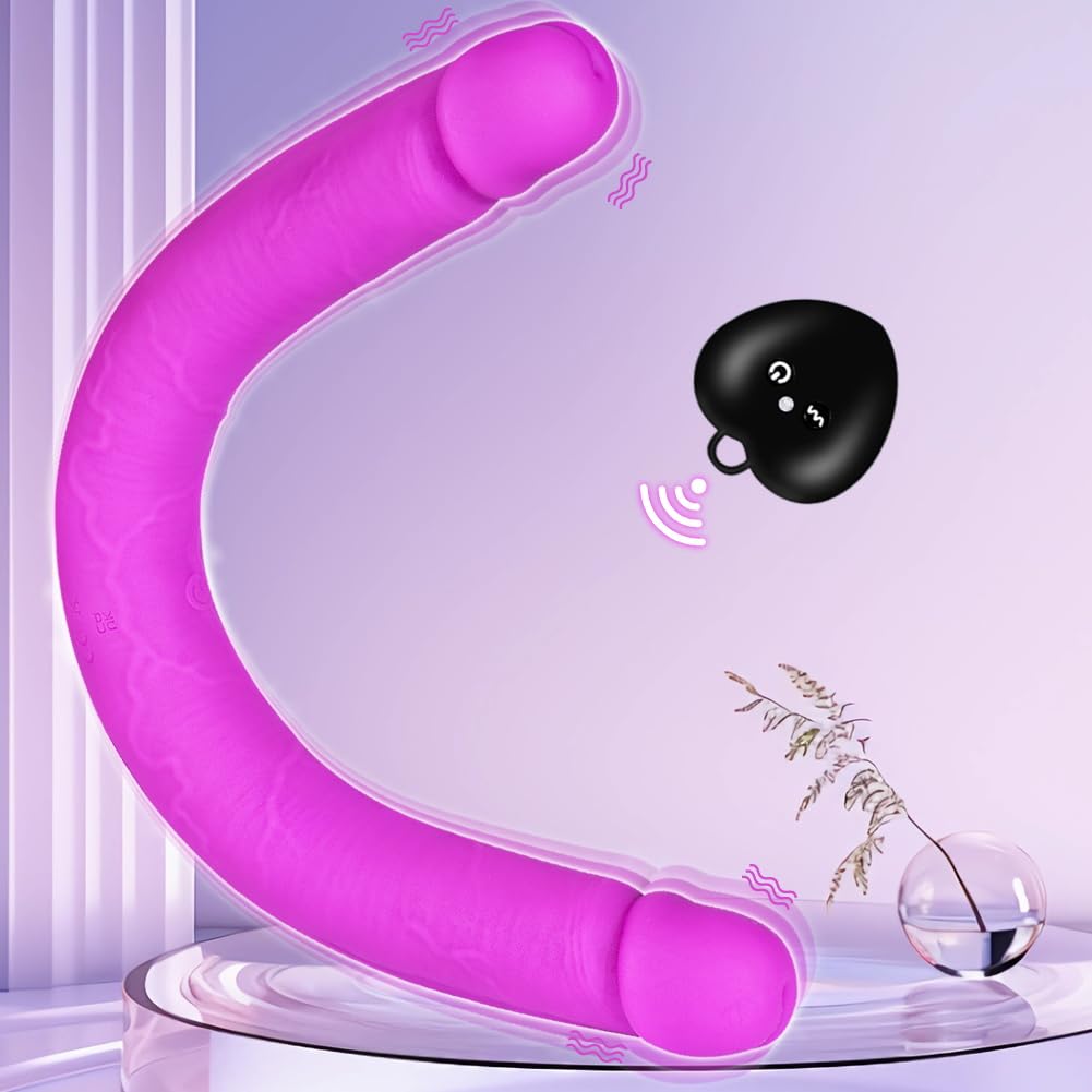 SXOVO Doppio Vibratore Da 40 Cm Con Telecomando Vibratore Per Il Punto G Per Lei Durante Il Sesso Giocattoli Sessuali Per Donne, Lesbiche, Coppie