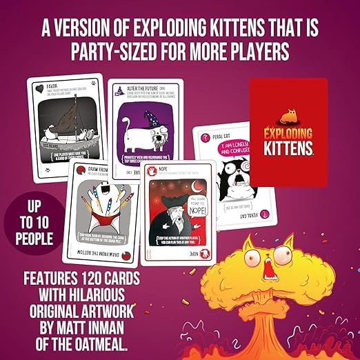 Image of Party Pack Board Game for 2 to 10 Players, Ages 7+, 15 Minutes to Play, 120 Card High Stakes Family and Adult Card Game