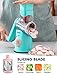 Geedel Rotary Cheese Grater, Kitchen Mandoline Vegetable Slicer with 3 Interchangeable Blades, Easy to Clean Rotary Grater Slicer for Fruit, Vegetables, Nuts