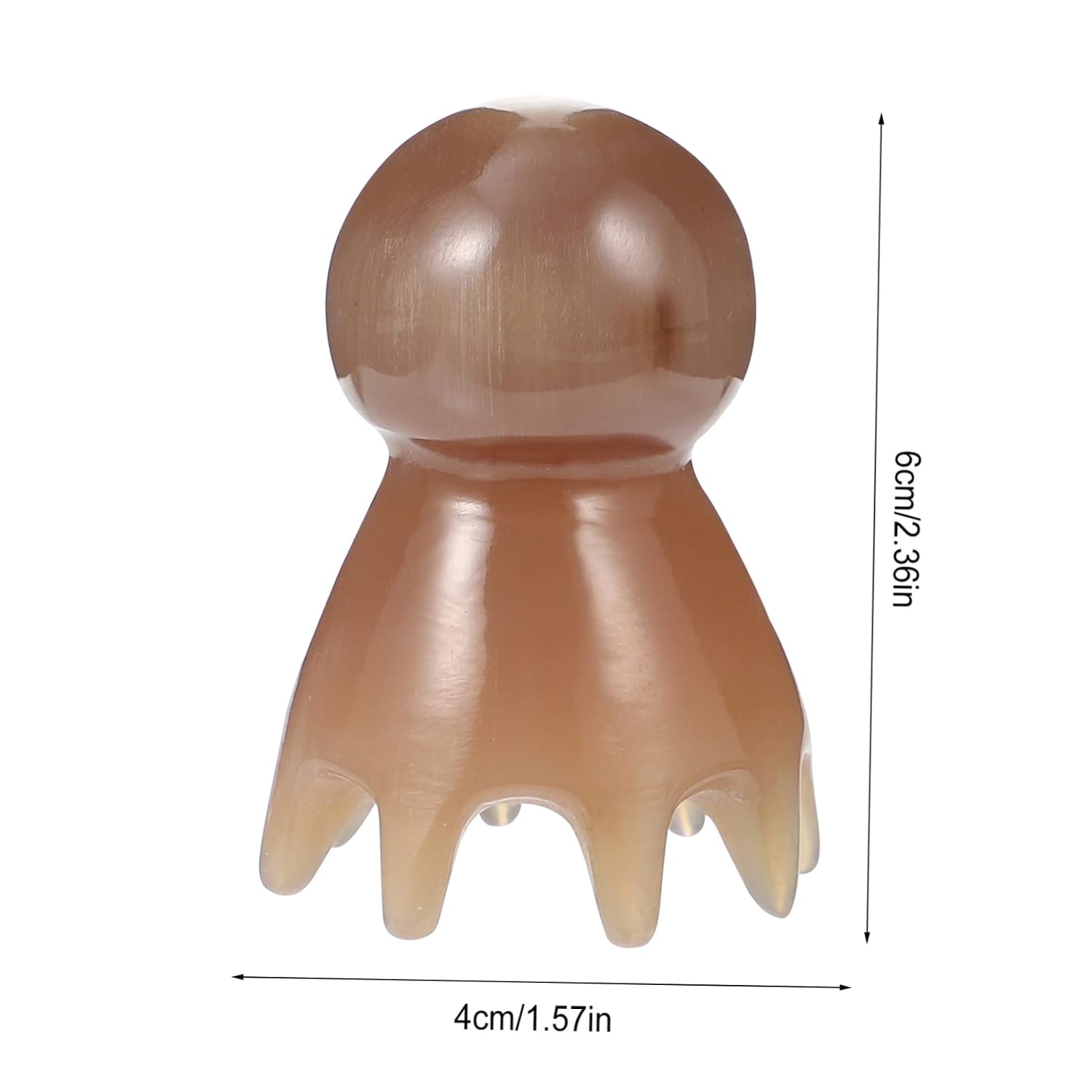 Baluue Natural Horn Massage Comb Anti-static Scalp Tool for Women Lightweight and Portable Massager with Smooth Handle for Home and Travel