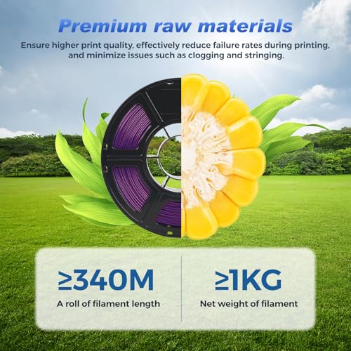 Image of FLASHFORGE Rapid PLA Filament 1.75mm Aurora Purple, 500mm /s High Speed Printing, 3D Printer Filament 1kg Spool, Dimensional Accuracy + /- 0.02mm, Enjoy Exceptional Print Quality