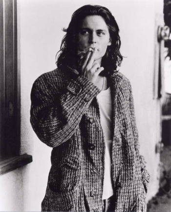 Amazon.co.jp: ブロマイド写真☆ジョニー・デップ/白黒/タバコ吸う