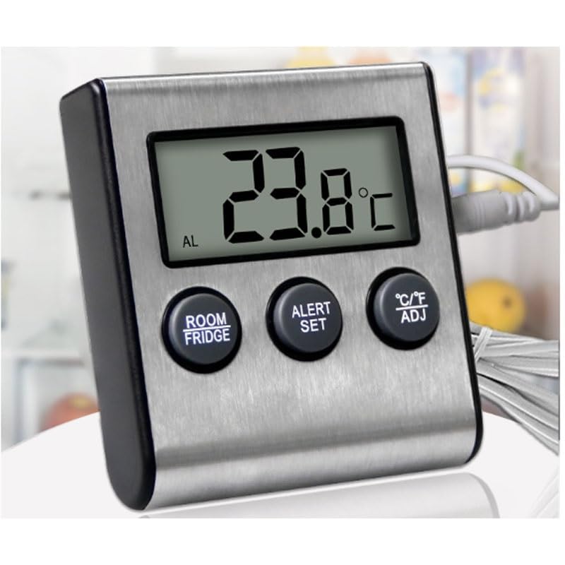 ABS Digital Refrigerator Thermometer Wired Household Kitchen Refrigeration