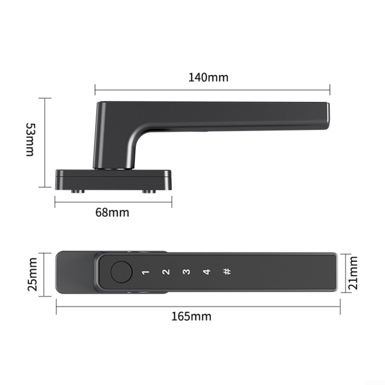 Cerradura inteligente de ventana de huellas dactilares con aplicación Tuya para seguridad en el hogar, pestillo antirrobo de aleación de aluminio para familias con niños, plateado