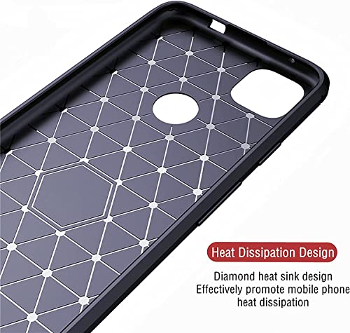 Image of NPRC Hybrid Ultra Slim Protective Case TPU Non-Slip Carbon Fiber Texture Shockproof Case Cover for Google Pixel 4A - Black