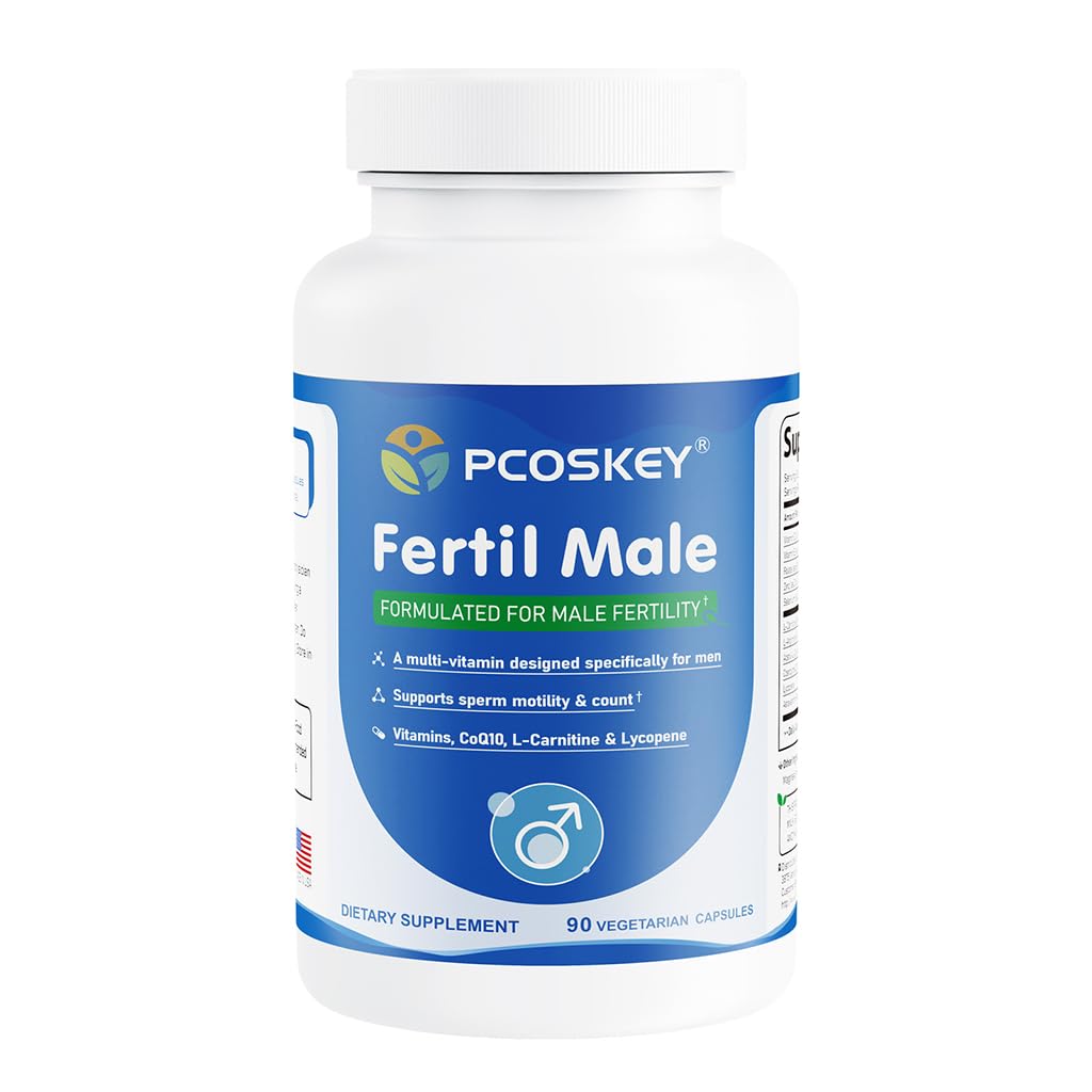 Amazon.com: pcoskey FertilMale | Male Fertility Supplement for Sperm  Motility & Count | w/L-Carnitine, CoQ10, Zinc | Natural, Vegan | Made in  USA, GMP Certified| 90 Capsules : Health & Household