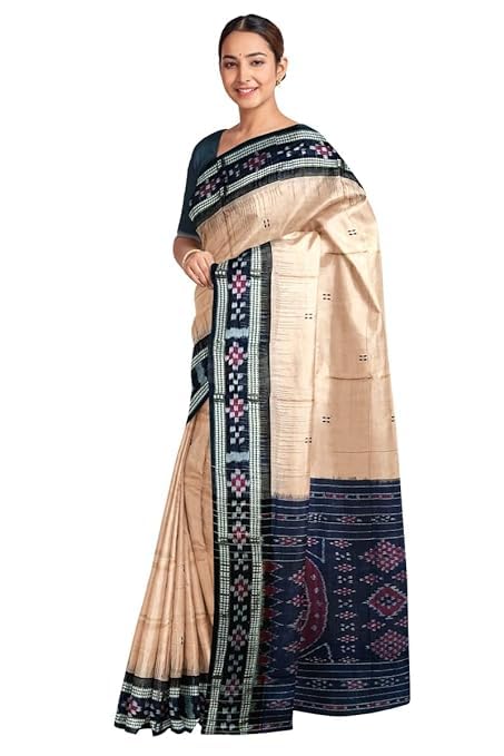 Image of Sambalpuri Cotton Saree of Odisha Ikkat Orissa Traditional Handloom Sari | Bomkai | Pata | Nuapatana | sambalpuri saree | khandua patta sare | without Blouse JH799