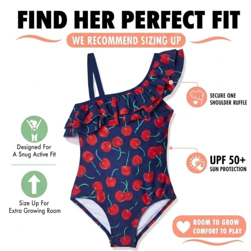 Image of Kanu Surf Girls Morgan Floral Ruffle 1-Shoulder 1-piece Swimsuit
