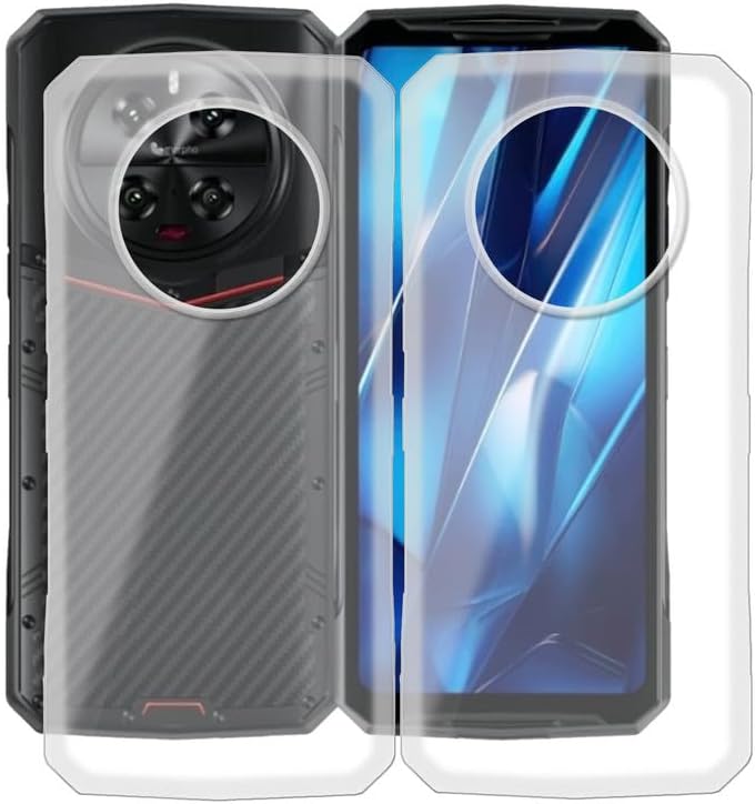 Phone Case for Doogee DK10 (6.67"), 2 Pcs Shockproof Soft TPU Silicone Bumper Shell, [Ultra-Thin] [Anti-Yellowing] Back Cover for Doogee DK10 - Clear + Transparent