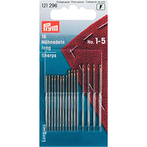 Prym Sewing Needles, Silver, No.1-5, 16 Stück, KTE...