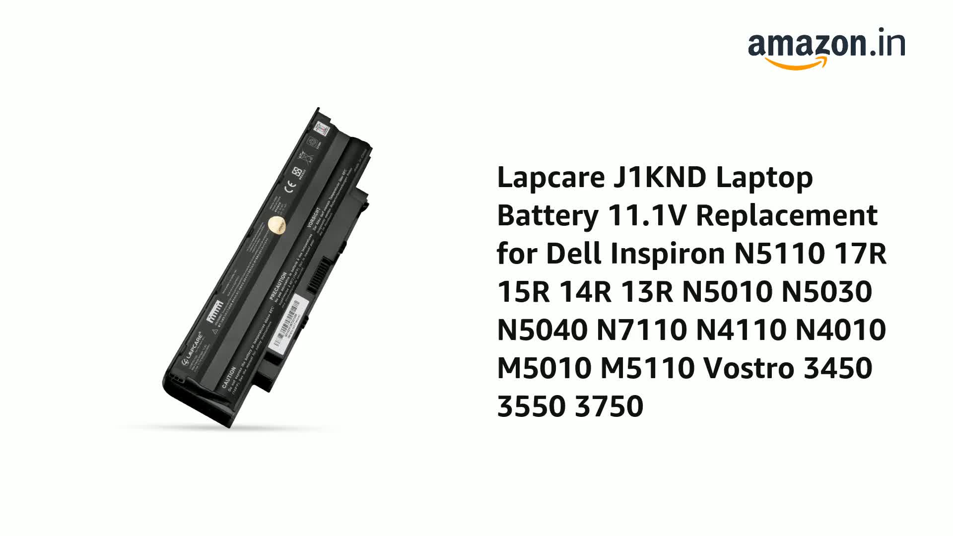 Lapcare J1KND Laptop Battery 11.1V for Dell Inspiron