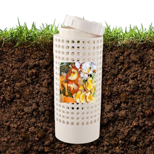 Opiniones y reviews de Contenedores para hacer compost para exterior los 5 más buscados. 42 Inground Farm Composter, contenedor de compostaje para exteriores para camas de jardín y patios elevados, descompositor de desechos orgánicos de 2 galones, 4.3 x 4.3 x 11...