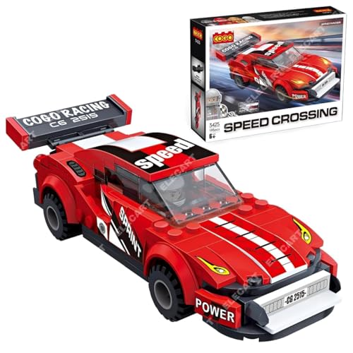 Image of Racing Car Building Blocks Set - 195 PCS STEM Construction Toy for Kids Ages 6-12 | Educational DIY Brick Model Kit for Boys & Girls | Compatible with Major Brands |