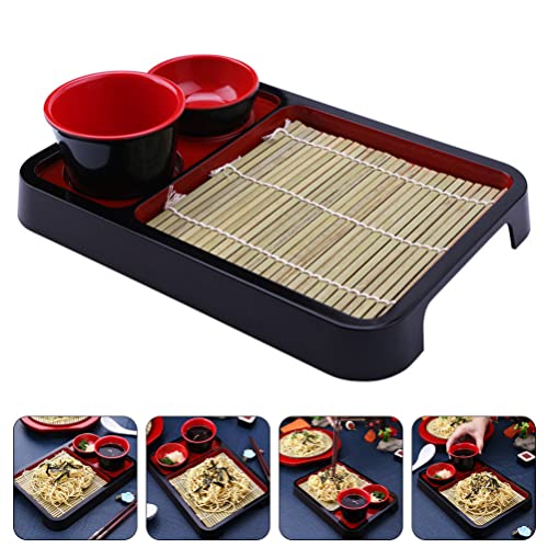 Bandeja de frutas y platos cuadrados para sushi miniatura 7