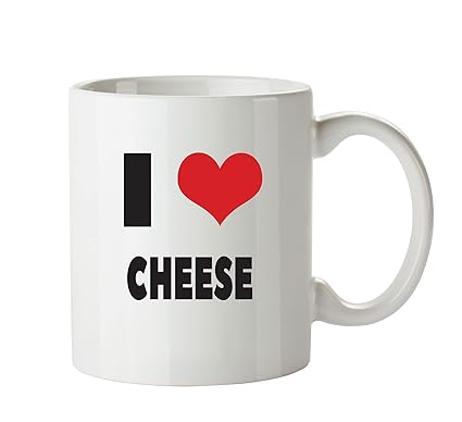 I Love Cheese I Love Mug Personalised Adult Office Mug