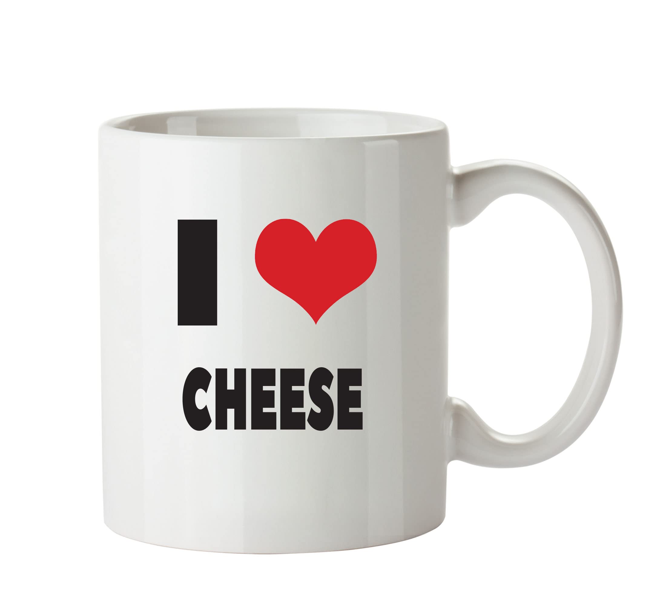 I Love Cheese I Love Mug Personalised Adult Office Mug