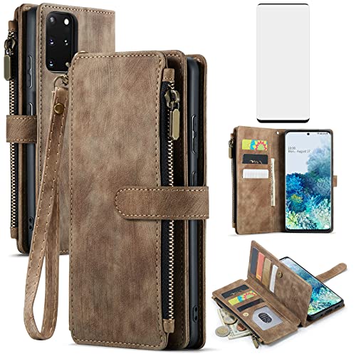 Étui portefeuille Samsung S20+ en cuir avec chaîne pour un style quotidien élégant