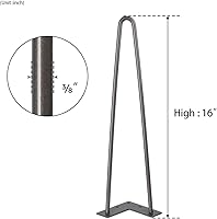 Vista 8 de SMARTSTANDARD Patas de muebles de horquilla de alta resistencia de 16 pulgadas, proyectos de bricolaje para el hogar de metal para mesitas de noche