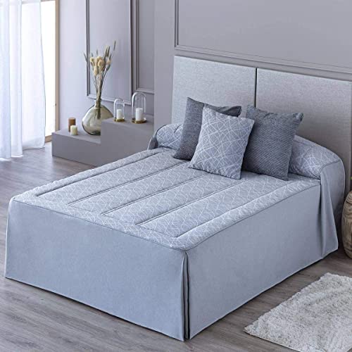 Confecciones Paula - Colcha edredón TAMARIN - Cama 105Cm - Color Gris