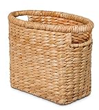 BIRDROCK HOME Seagrass Magazine Holder - Natural - Hand Woven Basket - Upright Living Room Organizer...