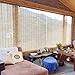 Roll Up Bamboo Shades Blinds for Patio ★Custom Size★Retro Reed Blinds Outdoor Roll Up Shades for Porch Sun Shade Reed Curtains Window Shades for Home Bamboo Roman Shades Privacy
