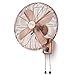 L&WB Colgante De Pared De Oro Rosa De Ventilador, Metal Retro Silencioso Sacudiendo La Cabeza Industrial,A