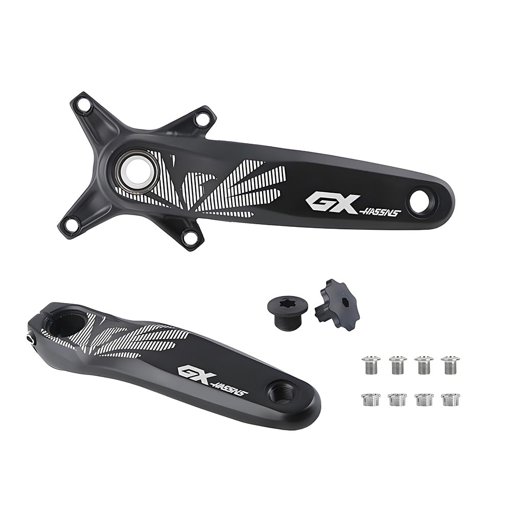 HillMiles MTB 104 BCD Mountain Bike Crankset,170/175mm Bicycle Crankset, Optional Crank/Crank Bottom Bracket/Crank Bottom Bracket and Round Tooth Chainring (Only Crank, 175mm Crank)