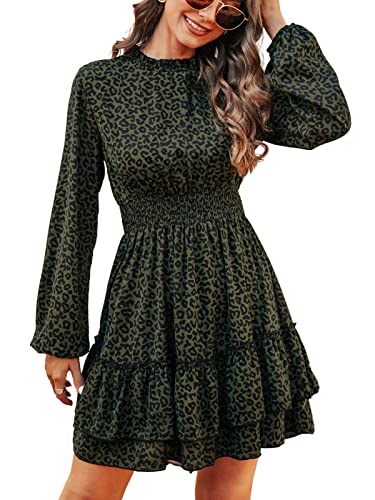 SweatyRocks Damenkleid – Leopardenmuster, Spaghetti-Träger, Ausgestellt, Aus Mesh-Stoff, Für Sommer & Party