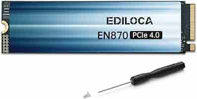 内蔵型SSD EDILOCA EN870 2TB SSD PCIe 4.0 M.2 NVMe Ediloca EN870 SSD PCIe Gen4, NVMe M.2 2280, Up to 7450MB/s