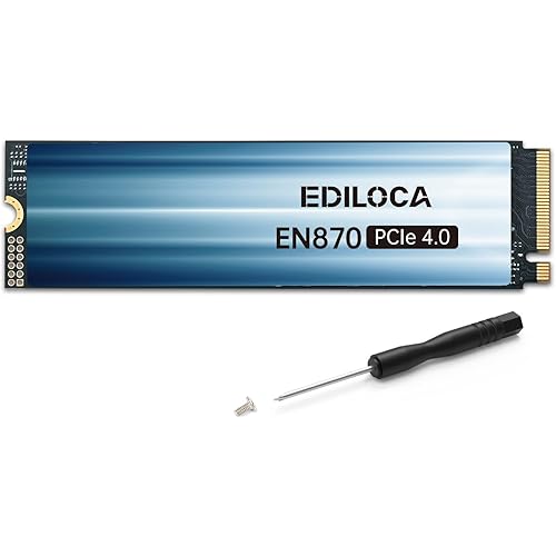 2TB SSD NVMe M.2 2280 PCIe Gen4 x4 Internal Solid State Drive - Up to 7400MB/s, 2TB SSD PS5 Dynamic SLC Cache, PS5 Compatible for Gaming PC Laptop(EN870)