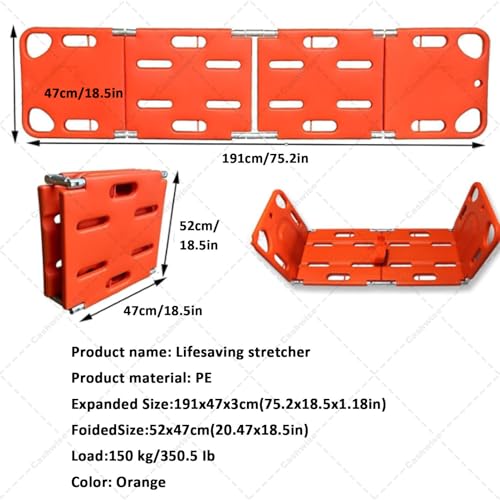 Tablero de transporte de pacientes de EP portátil plegable de cuatro pliegues 3