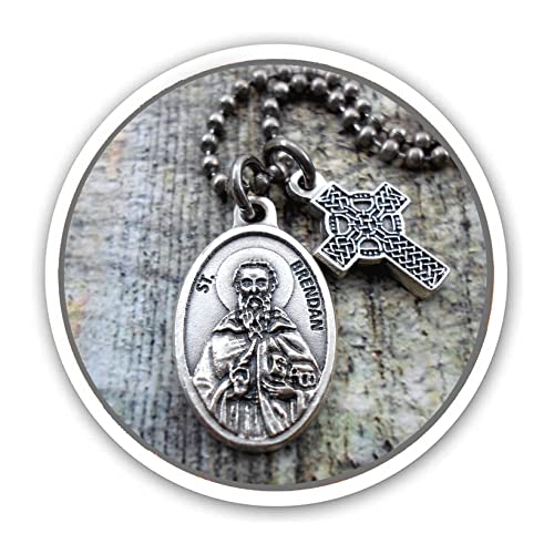 St. Brendan Necklace, Keychain 