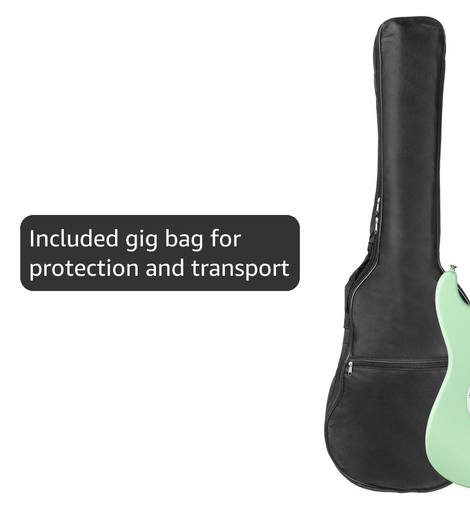 Fender Squier Stratocaster Electric Guitar - Surf Green Bundle with Gig Bag, Picks, and Austin Bazaar Instructional Video