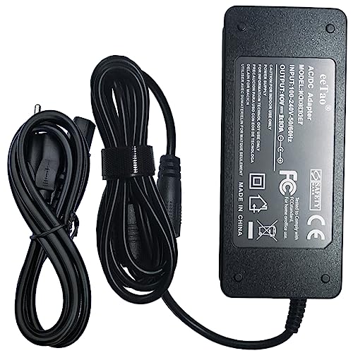 eeTao 54.6V 3 Prong Replacement Power Adapter Compatible with GugoIs G16/G16 Plus 48V 15/20Ah Removable Battery DC54.6V Power Supply Charger Cord Cable