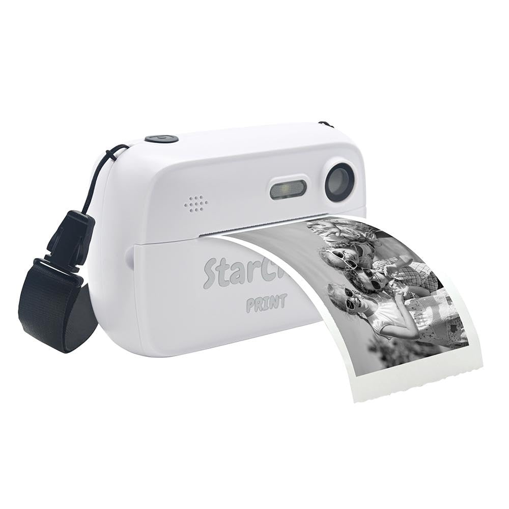 Lexibook StarCAM Print, Confezione di fotocamera con stampante istantanea, funzione foto e video, scheda SD da 32 GB e kit di personalizzazione foto inclusi, DJ150LXB