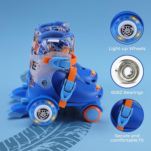 Image of Trainer Skates for Kids, Light Up LED Wheels, Adjustable