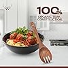 9 Pcs Teak Wooden Spoons for Cooking with Rest - Premium Utensils Set with Long Handles – Heat-Resistant Kitchen Tools for Stirring, Mixing, Serving – Durable Cooking Utensils Set with Spatula #5
