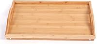 Vista 5 de Bandeja de mesa de cama, bandeja de desayuno, bandeja de alimentos plegable de bambú, bandejas de regazo para comer, bandejas de cama para comer