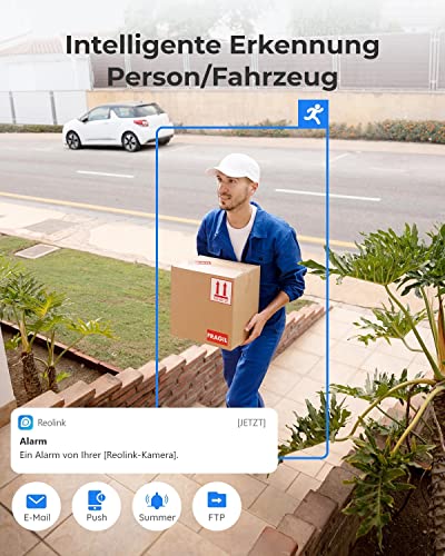 Reolink 4MP Outdoor Überwachungskamera-Set für effiziente Sicherheitsüberwachung