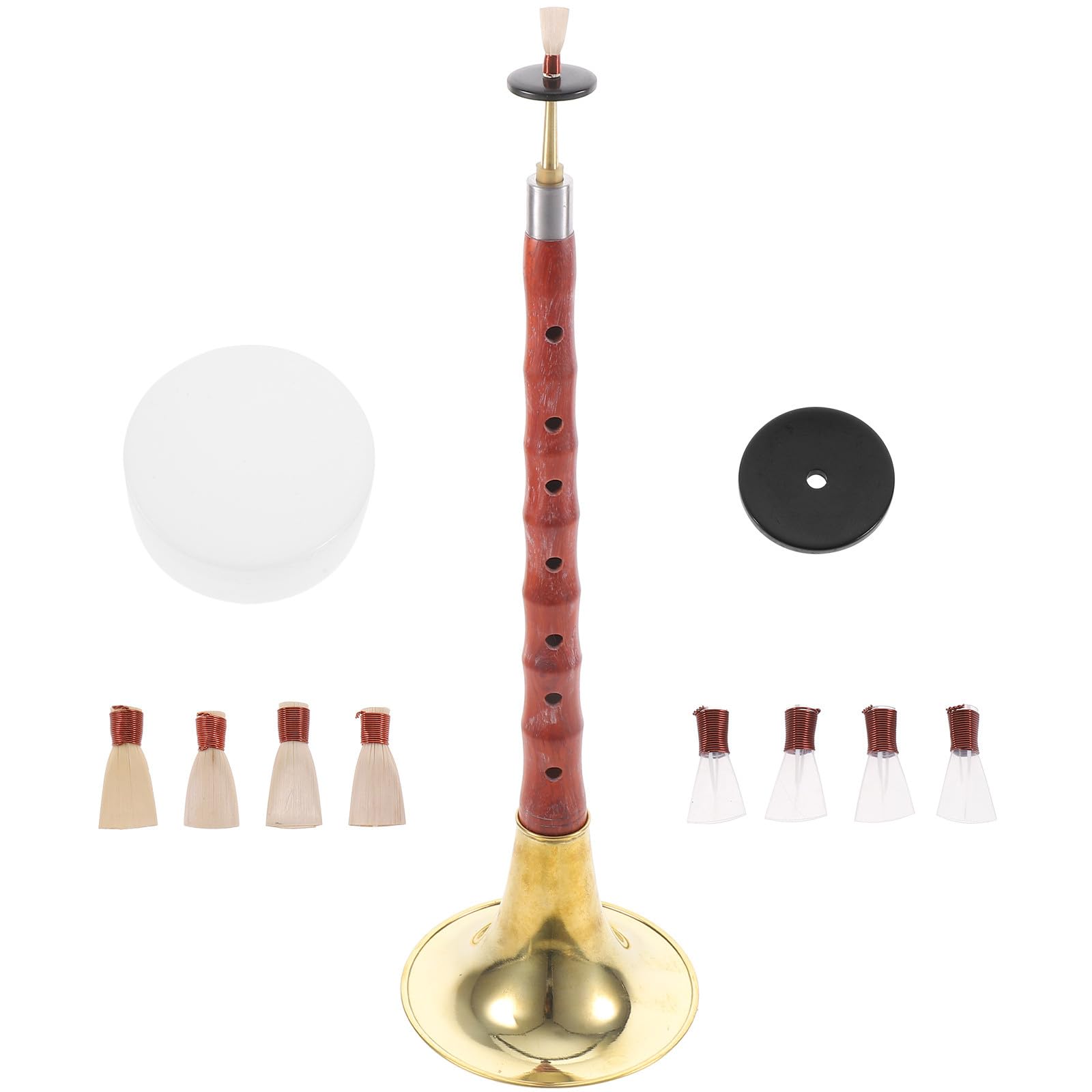 VOSAREA Traditionelles Chinesisches Blasinstrument Suona für Anfänger und Profis aus Metall mit Rostschutz und Langer Lebensdauer für Musikunterricht Zufällige Farbe