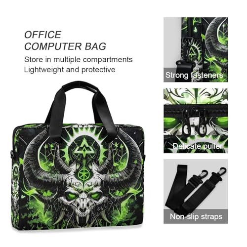 Bolso maletín para laptop Dragon Head Skull 13-15.6 pulg miniatura 6