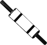 Barra olímpica de tríceps para levantamento terra, agachamento, encolher de ombros e halterofilismo em casa para treinamento de força, com alças de borracha