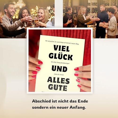 Yezirzax Abschiedskarte Kollegen A4 mit Umschlag, Abschiedsgeschenk Kollegen, Karte Abschied Kollege Jobwechsel, Klappkarte Abschied Kollegin, Ruhestand Karte