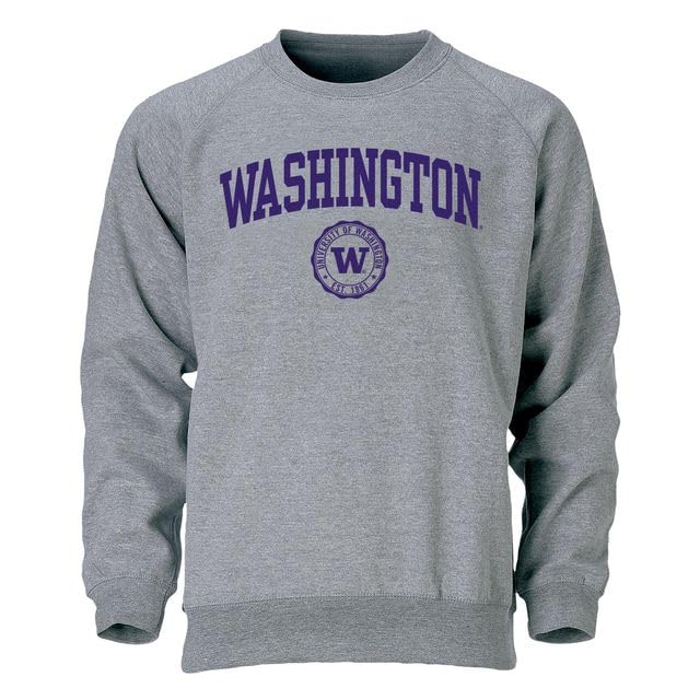 Barnesmith University of Washington UW Huskies Crewneck Sweatshirt Heritage Charcoal Grey X-Large
