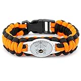 The Electric Mammoth Halloween Orange and Black Paracord Bracelets (Spider)