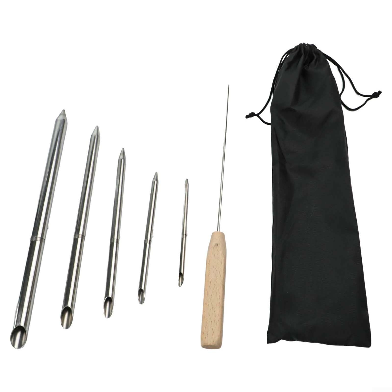 Kit di attrezzi per giunzione di corde Dyneema e corde cave, treccia di 5 dimensioni per Fid Set con asta di spinta in acciaio inossidabile, riparazione e vela
